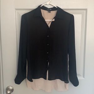 Forever 21 high low hem, button up blouse